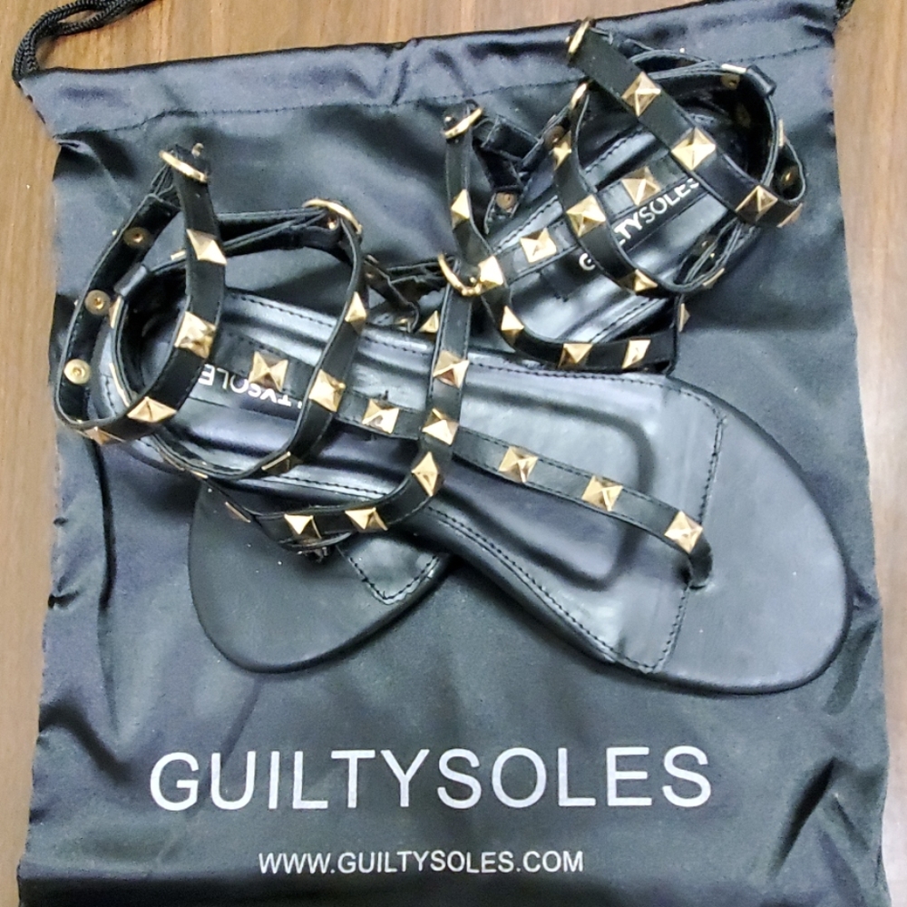 Size 8 studded gladiator sandals